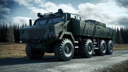 Fototapeta premium Military Armored Transport Vehicle