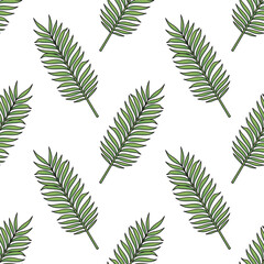 Tropical pattern with palm leaves. design for paper, cover, fabric, interior and other users