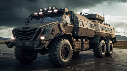 Obraz premium Military Armored Transport Vehicle