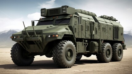 Fototapeta premium Military Armored Transport Vehicle