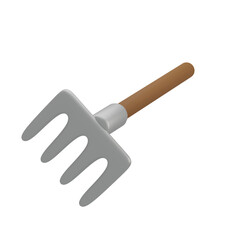 3D Rake Tool Illustration