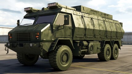 Obraz premium Military Armored Transport Vehicle