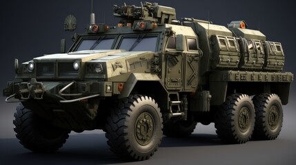 Obraz premium Military Armored Transport Vehicle