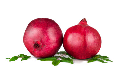 Pomegranate fruits isolated on a white background