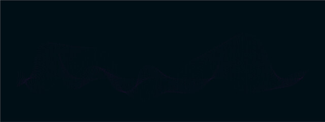 Abstract colorful flowing wave curved lines, frequency wavy sound, technology curve dots line background. Design used for technology, science, banner, template, wallpaper, business and many more.