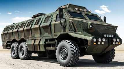 Obraz premium Military Armored Transport Vehicle