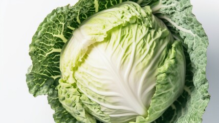 Fototapeta premium Fresh raw cabbage isolated Generative AI