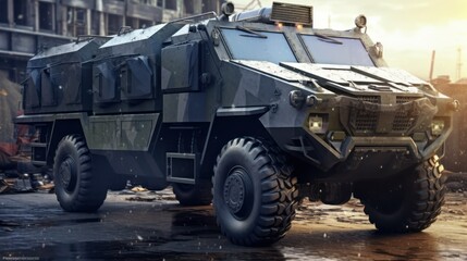 Military Armored Transport Vehicle