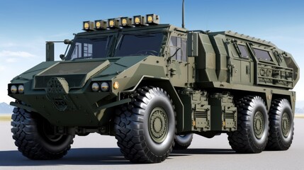 Obraz premium Military Armored Transport Vehicle