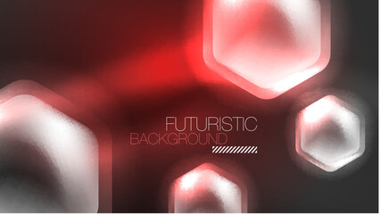 Technology Digital Neon Abstract Background, Abstract Hexagons, Digital Cyberspace, Modern Hi-tech, Science, Futuristic Techno Design Template