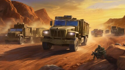 Military Cover The Convoy Game Artwork