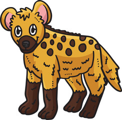  Baby Hyena Cartoon Colored Clipart Illustration