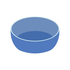 Dishes. Blue deep plate, bowl.