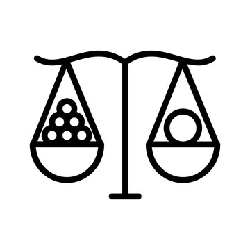 Black line icon for Equal