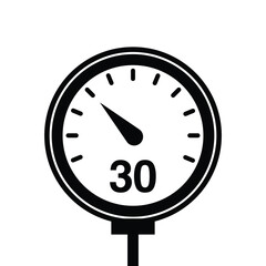 30 Pressure meter icon. Simple illustration of pressure meter vector icon for web