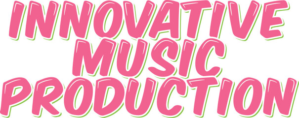 Innovative Music Production Lettering Vector Design