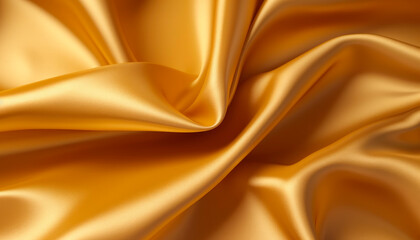 Fototapeta premium Luxurious golden fabric background.AI generated.