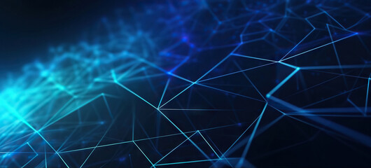 Modern digital abstract 3D background. Can be used in the description of network abilities, technological processes, digital storages, science, education, etc. Copy space. Based on Generative AI