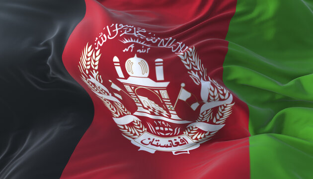 Afghanistan flag waving. 3d render