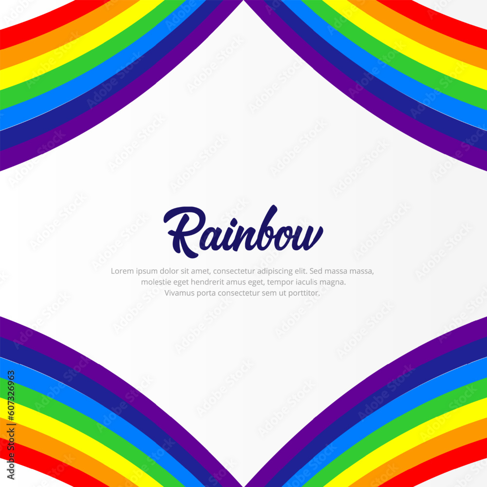 Wall mural rainbow design background vector. elegant rainbow design vector