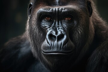 Obraz premium Mesmerizing Gaze of a Majestic Gorilla