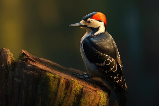 Woodpecker Perched on Top of a Tree