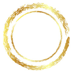 gold golden vector simple double line frame from crayon, at white background