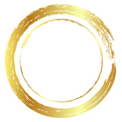 gold golden vector simple double line frame from crayon, at white background