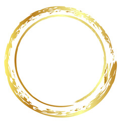 gold golden vector simple double line frame from crayon, at white background