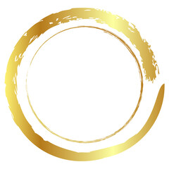 gold golden vector simple frame from black crayon, at white background