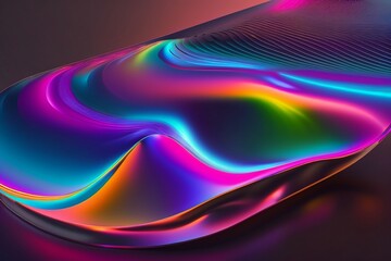 Holographic neon design, AI-Generated Image