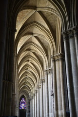 Fototapeta premium Nef gothique de Notre-Dame de Reims. France