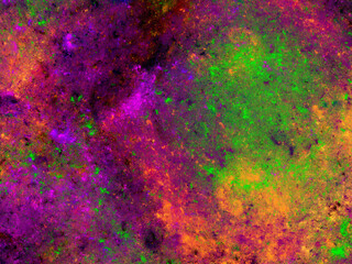 purple and green abstract fractal background 3d rendering illustration