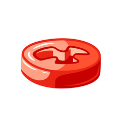 Red chili pepper in cartoon style isolated on white background. Hot chili pepper cooking food. Vector illustration