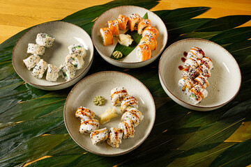 sushi set on the table