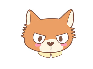 Cute Fox face cartoon