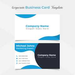 Obraz premium modern and clean professional company business card template design