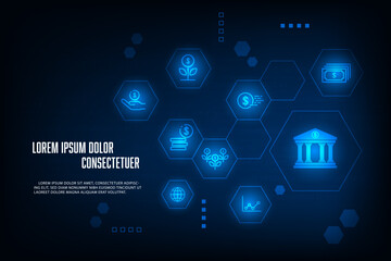 Vector technology internet cyber security online banking concept.