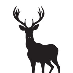Naklejka na ściany i meble This is a Deer vector Silhouette, Deer silhouette vector, deer black and white vector