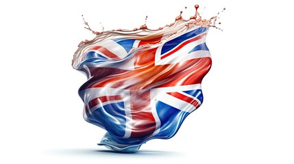 Flag of United Kingdom. Abstract background. Generative AI