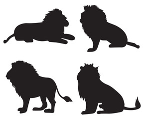 This is a Lion Animal Vector Silhouette, lion vector animal silhouette.