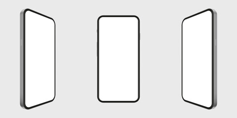 Realistic mockup laptop and smartphone vector icon.   Flat lay detailed and realistic devices mockup. Digital devices screen template. Vector collection gadgets.