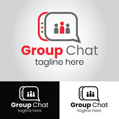 Group Chat Business Vector Logo Design Template