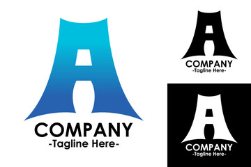 Unique logo initial letter A, modern and professional