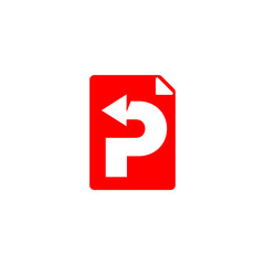 PDF icon minimal logo concept