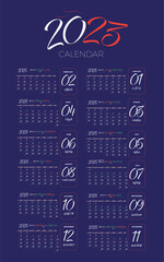 Vector illustration of a beautiful blue calendar 2023
