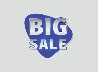 Big Sale Vector poster on gray background, File EPS