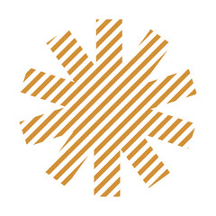 Trendy vector minimalist geometric basic lines flower element. Shape abstract figure bauhaus form. Retro style texture illustration. Modern design poster, cover, card design