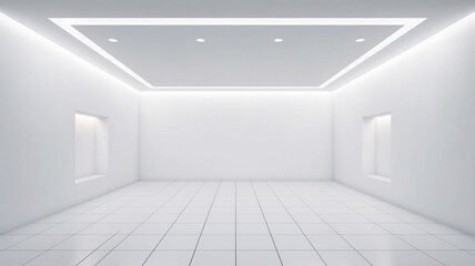 Empty light and dark interior background Generative AI