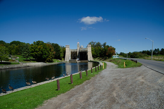 Trent-Severn Waterway, Peterborough boat Lift, Ontario. Canada.